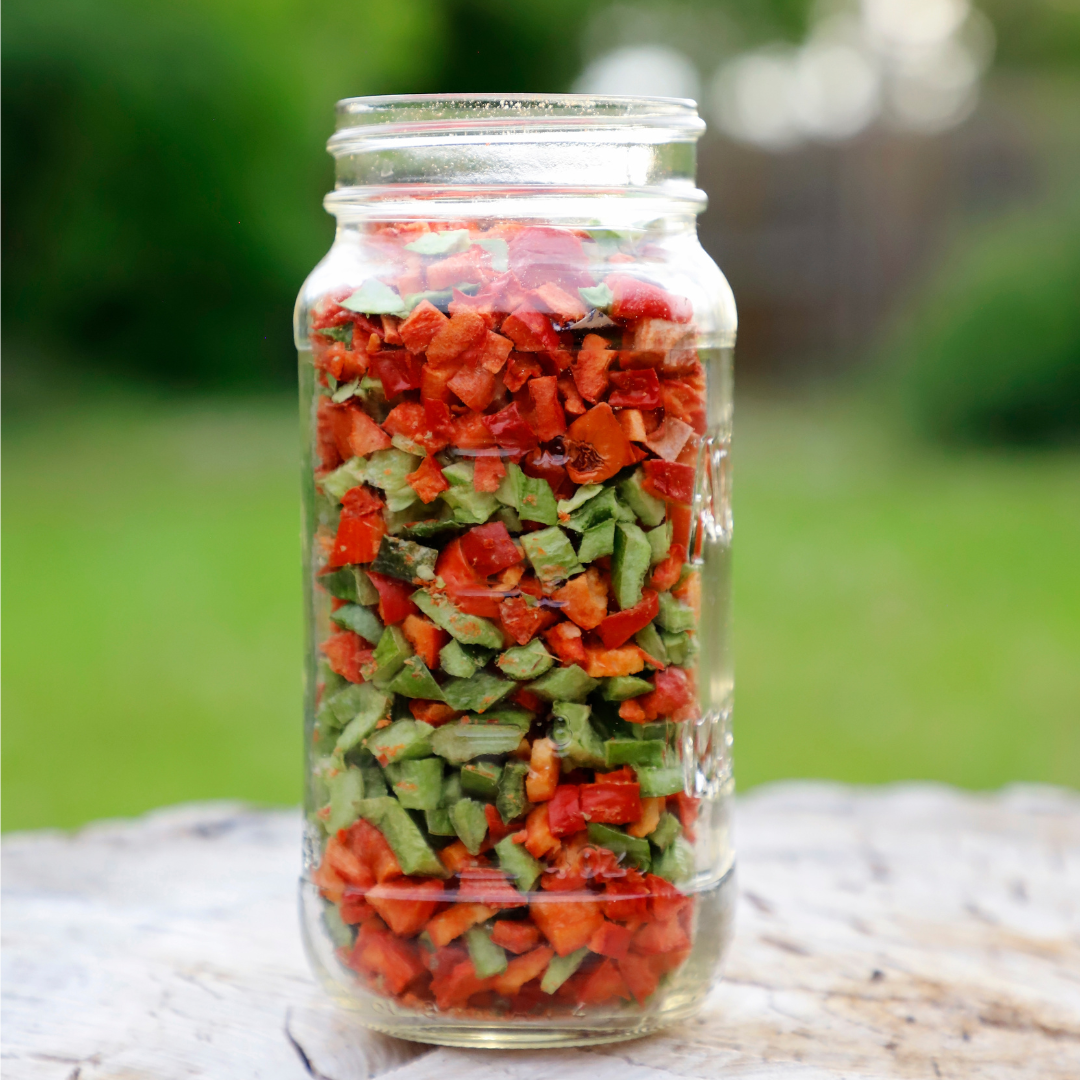 Diced Red and Green Peppers - Freeze Dried Quest for Food